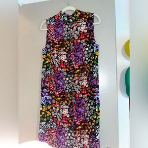 Equipment 100% silk shirt dress with collar size small.